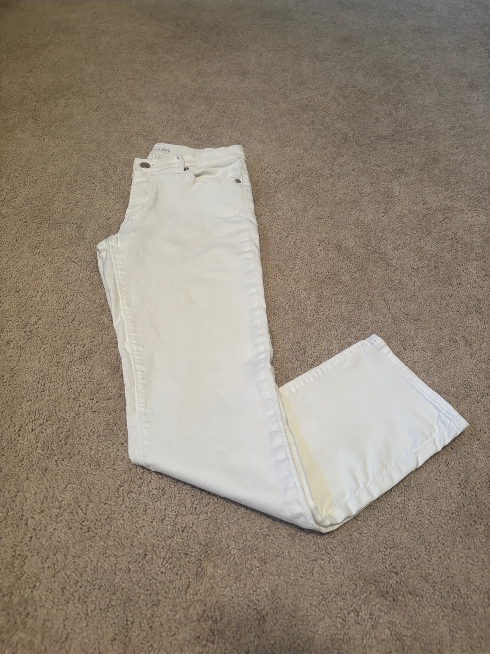 Loft Women’s White Modern Straight Jeans